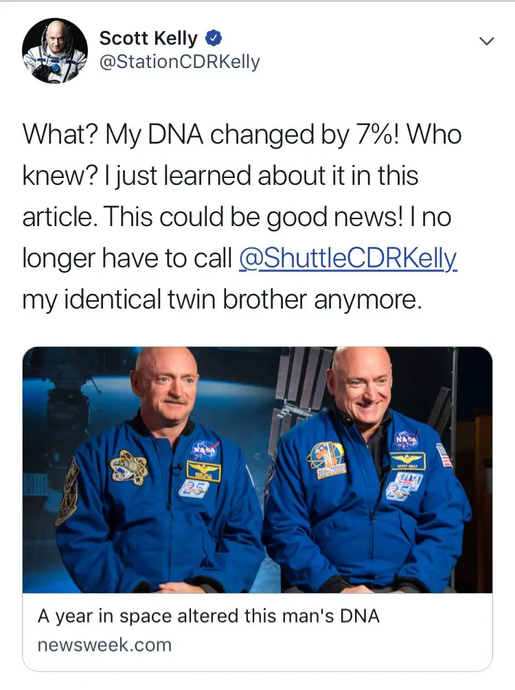 NASA Twins Study, “7% Of Scott DNA Is Not Matching With His Twin Brother Mark”, Is It Possible? 