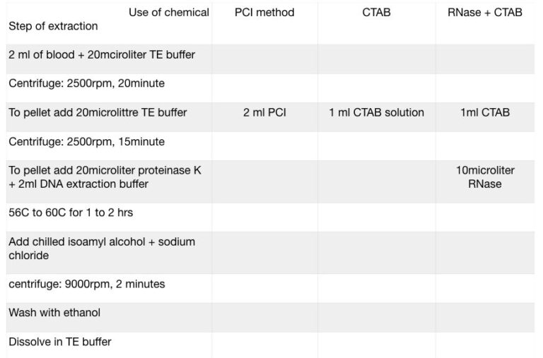 Proteinase K DNA extraction method