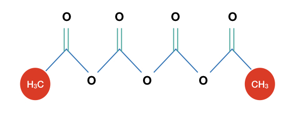 The chemical structure of the DEPC (Diethyl pyrocarbonate). 