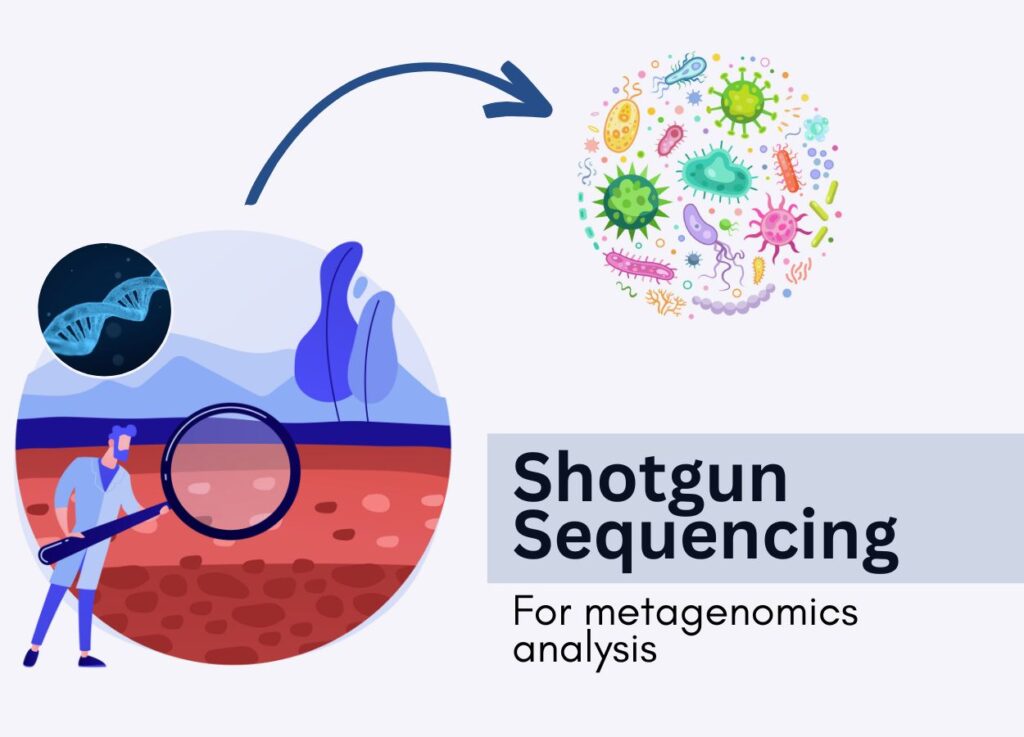 Shotgun sequencing in metagenomic analysis