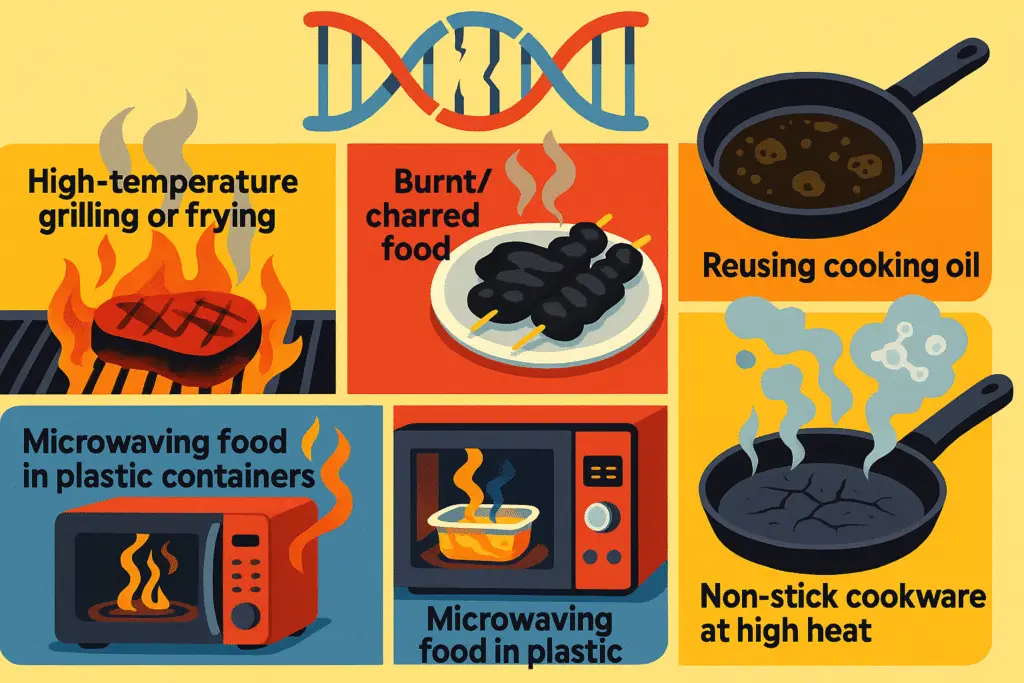 AI-generated image showing coking habit damaging our DNA.