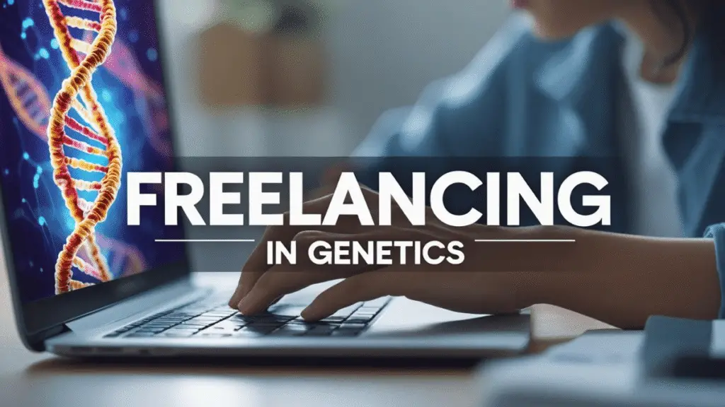 Image is used to show 10 freelancing job opportunities in genetics
