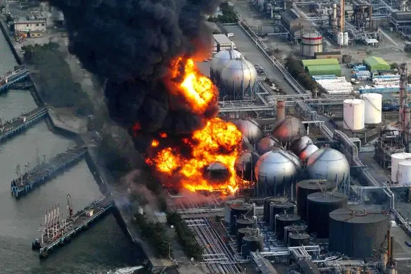 Image of Fukushima disaster.