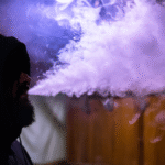 An image of a person vaping.