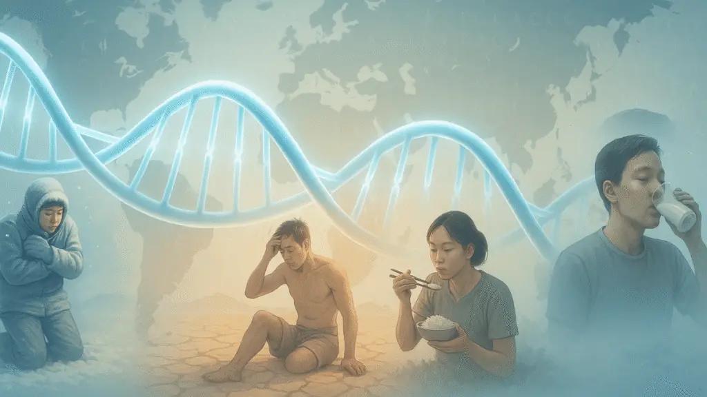AI-generated image showing DNA for different conditions.