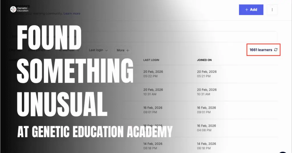 We found something unusual at Genetic Education Academy